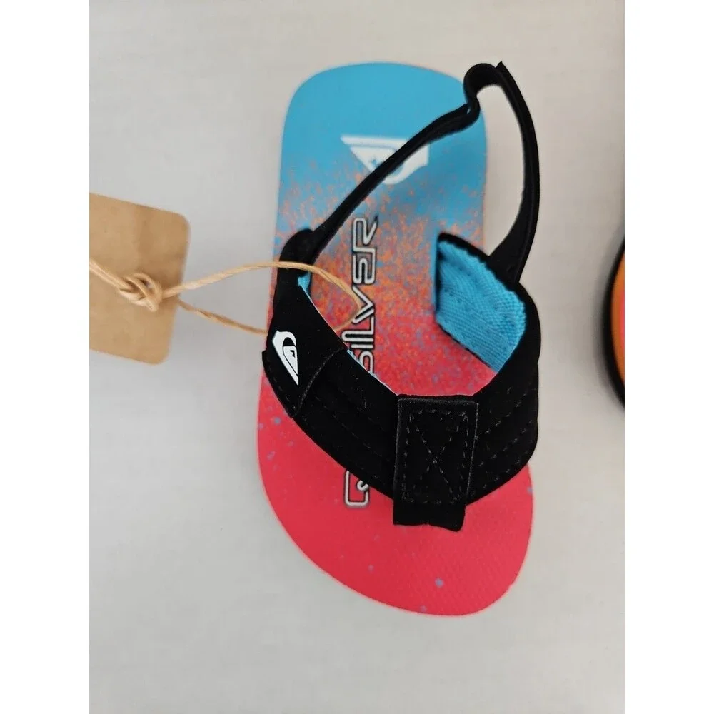 Quicksilver Kids Molokai Layback Flip Flops w/ Backstrap  (Toddler) Size 6 baby